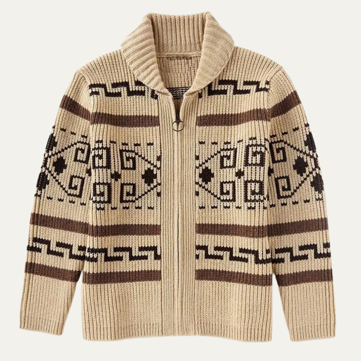 The Serravalle Men’s Button-Up Knit Cashmere Shawl Collar Cardigan