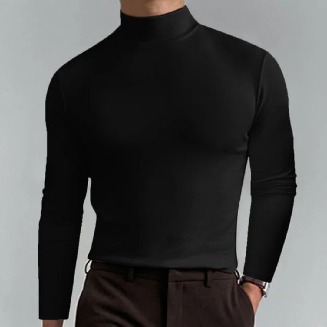 Men's Solid Turtleneck Sweater | Relaxed