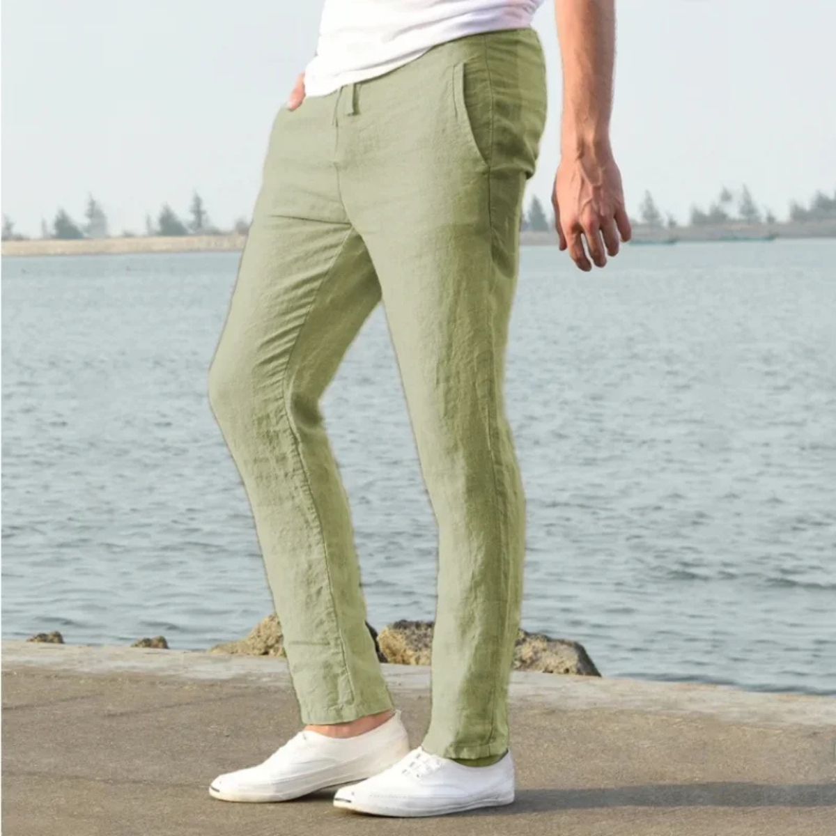 The McLean Men’s Casual Lightweight Linen Pants