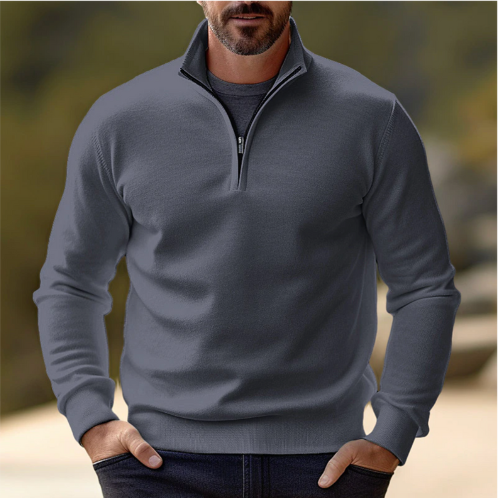 Men’s Casual Zipper Sweater | Pullover