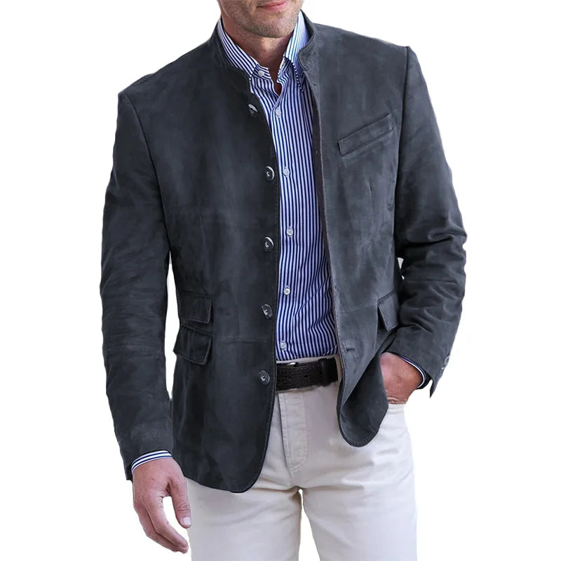 Classic Button-Down Autumn Jacket for Men