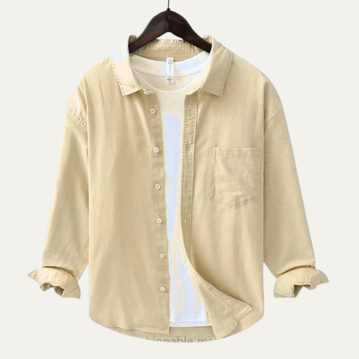 The Bologna Men’s Classic Loose Fit Linen Shirt