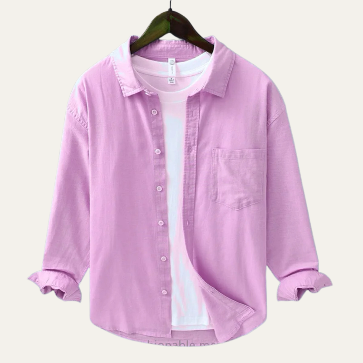 The Bologna Men’s Classic Loose Fit Linen Shirt