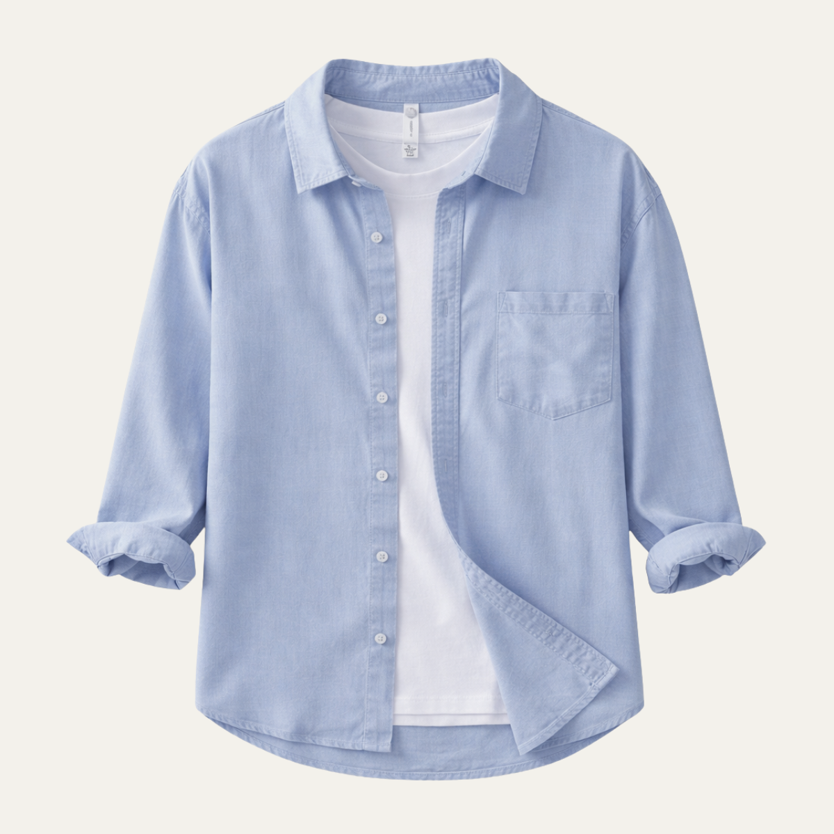 The Bologna Men’s Classic Loose Fit Linen Shirt