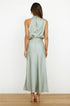 Women's Maxi Dress with Asymmetric Neckline