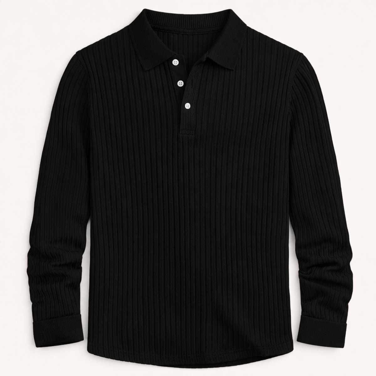 The Siena Men’s Retro Ribbed Collared Polo Shirt