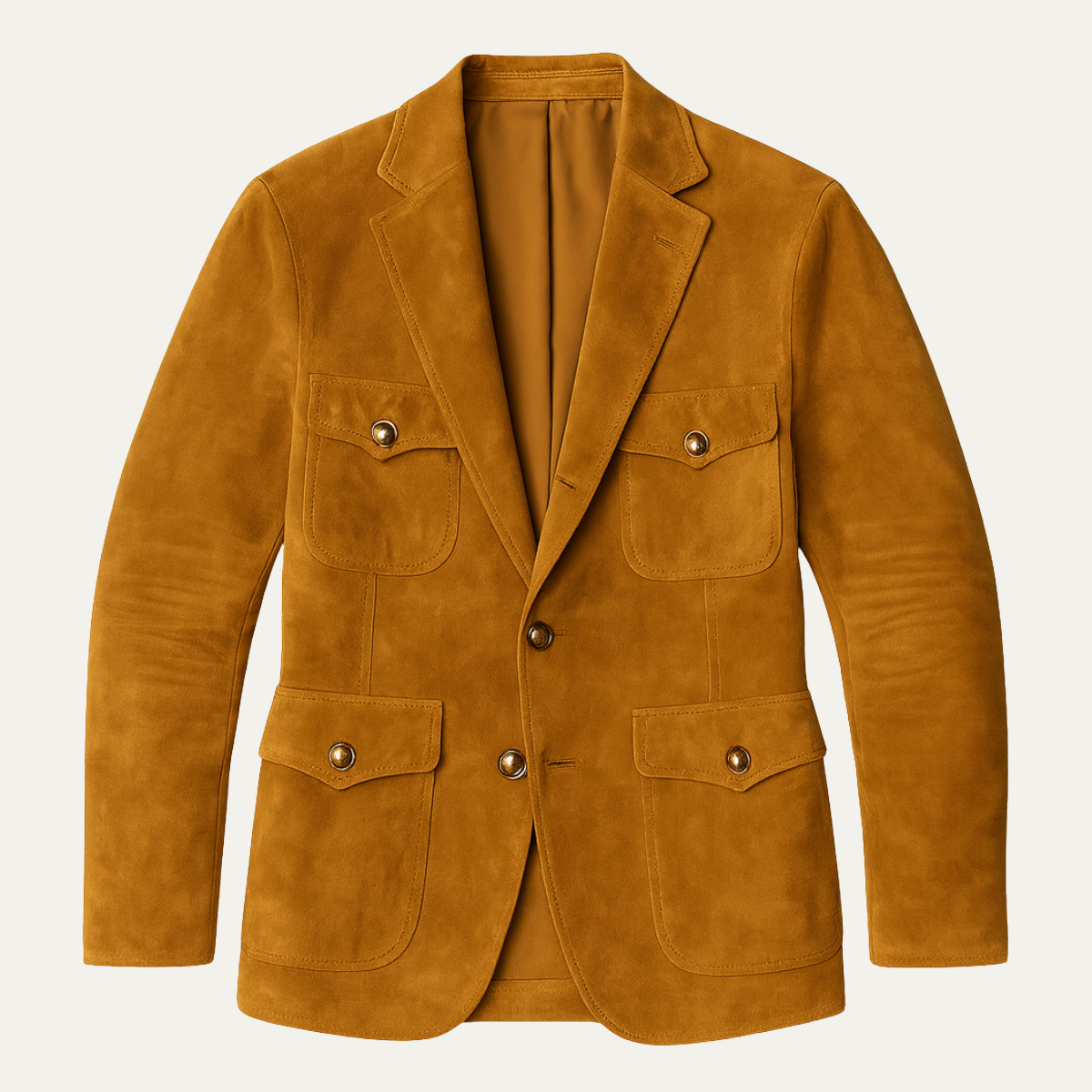 The Soverato Men’s Multi Pocket Retro Suede Look Casual Blazer