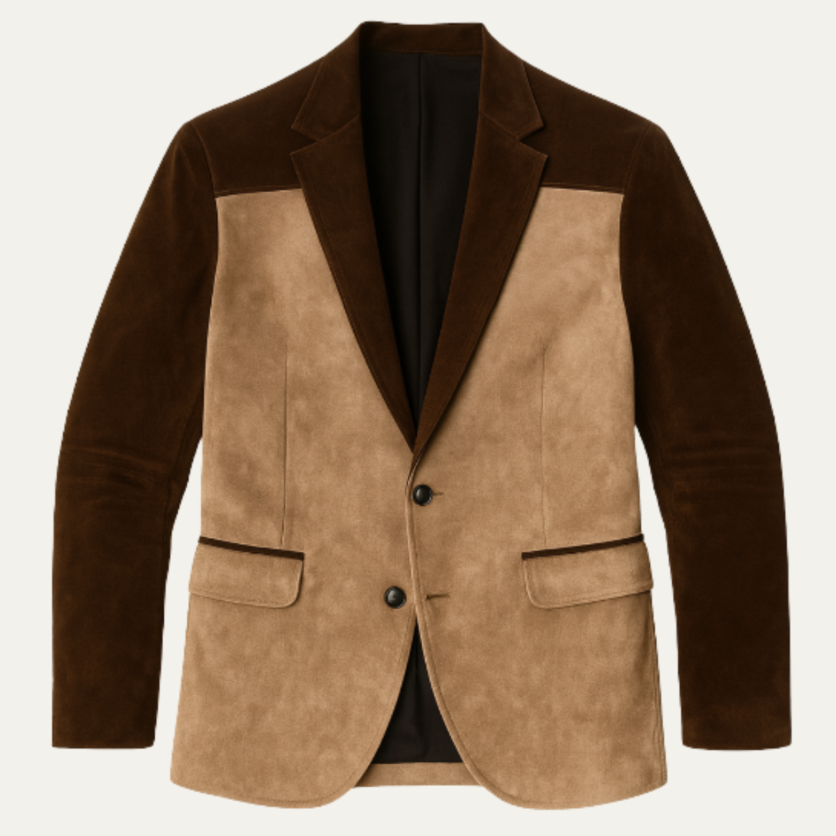 The Gubbio Men’s Stylish Contrast Patchwork Velvet Blazer Suit