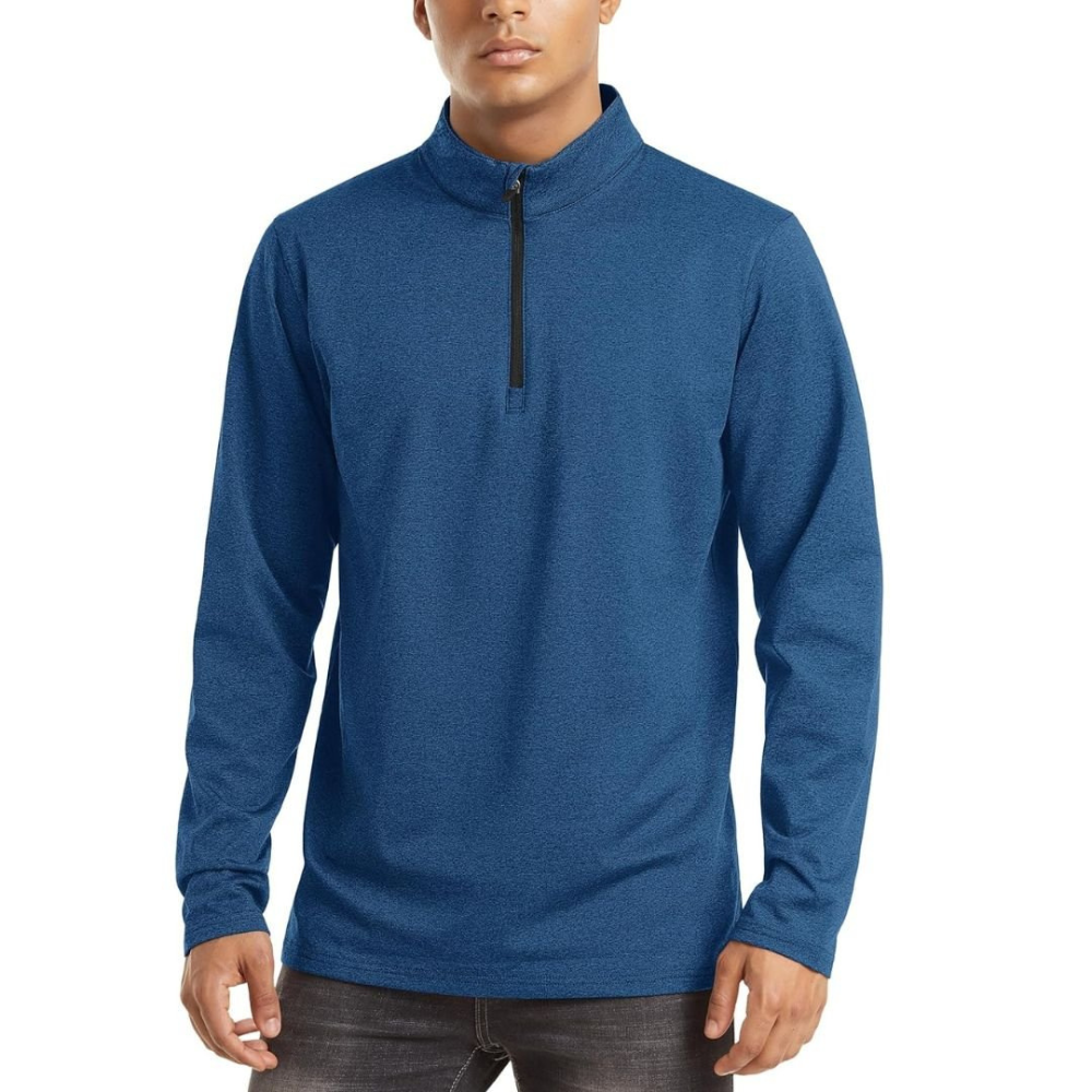 Men's Lightweight Zip Pullover | Casual Sweater