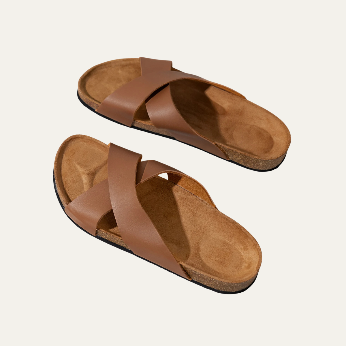 The Arezzo Men’s Cross Strap Slide Sandals