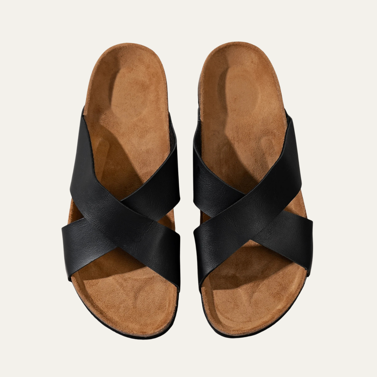 The Arezzo Men’s Cross Strap Slide Sandals