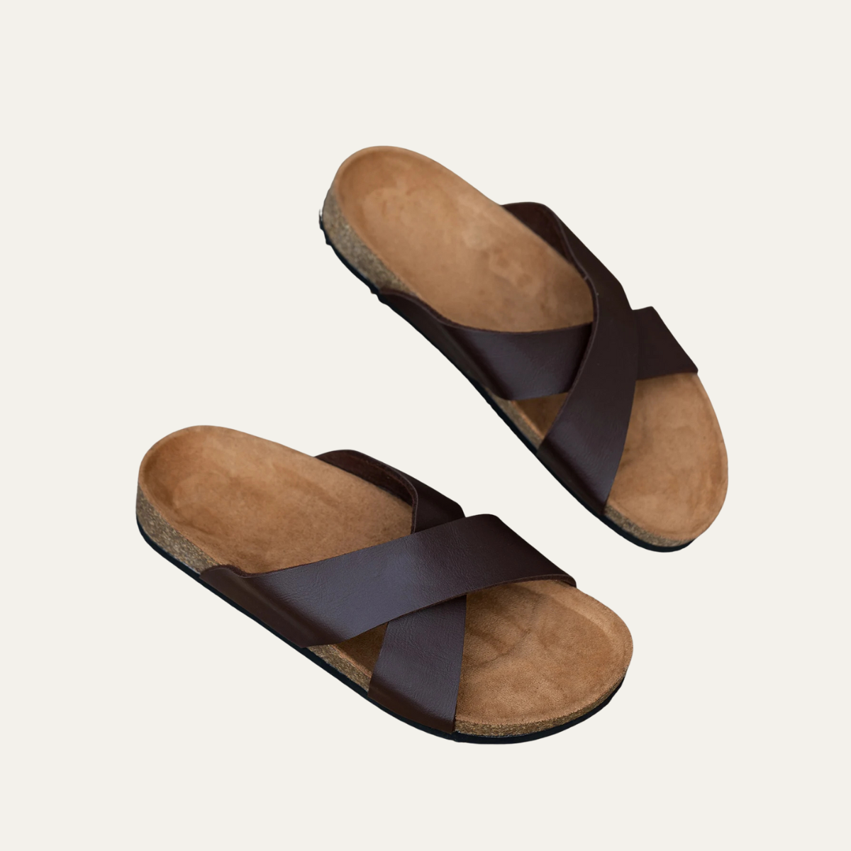 The Arezzo Men’s Cross Strap Slide Sandals