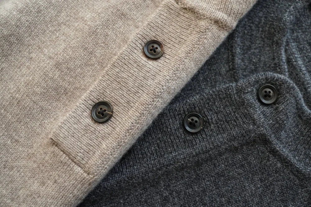 The Masham Men's Henley Knit Sweater with Button Neck