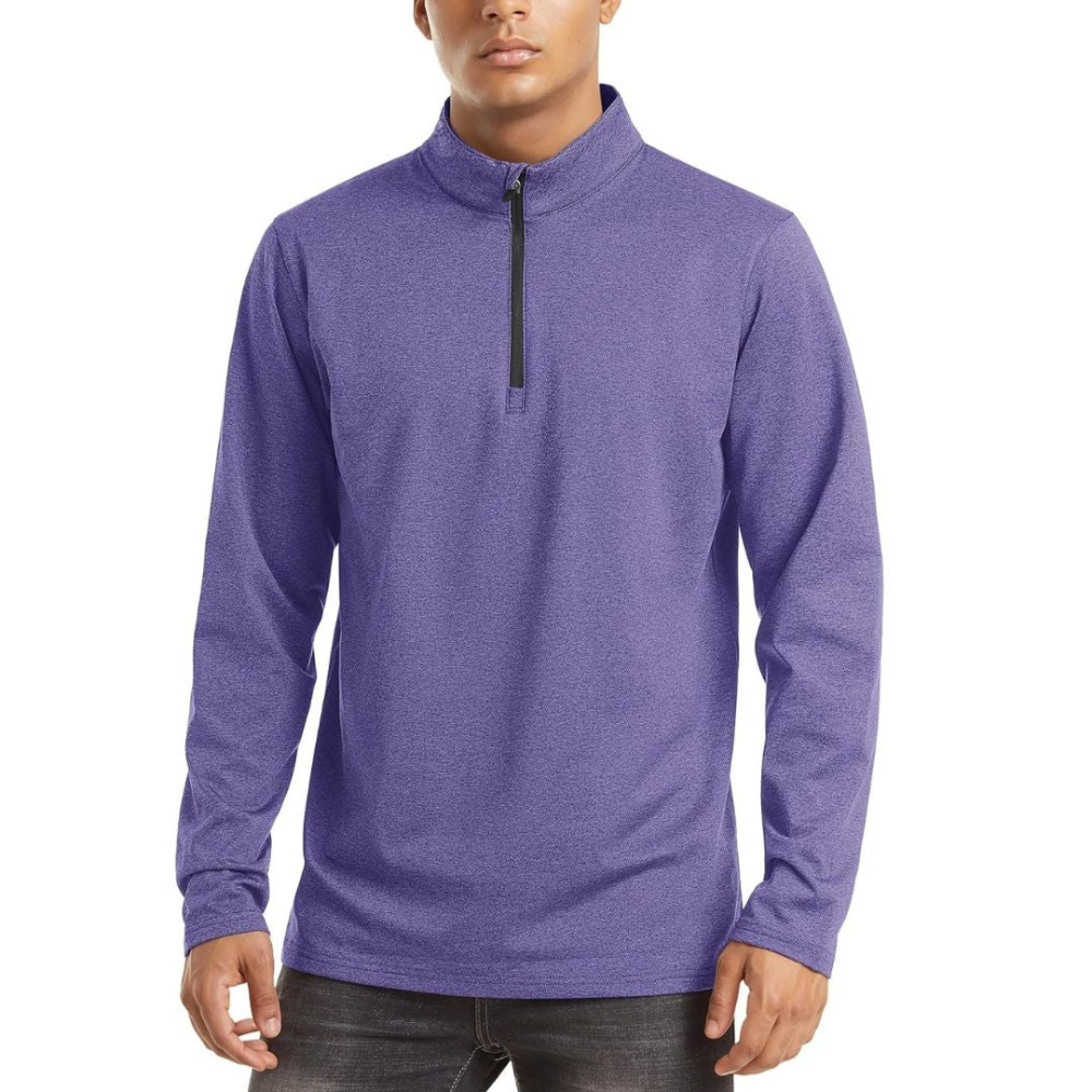 Men's Lightweight Zip Pullover | Casual Sweater
