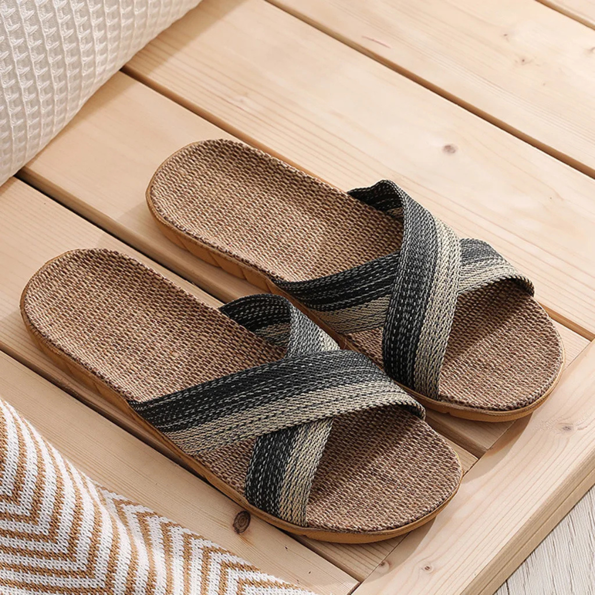 The Montepulciano Men's Soft Sole Sandals with Cross Strap