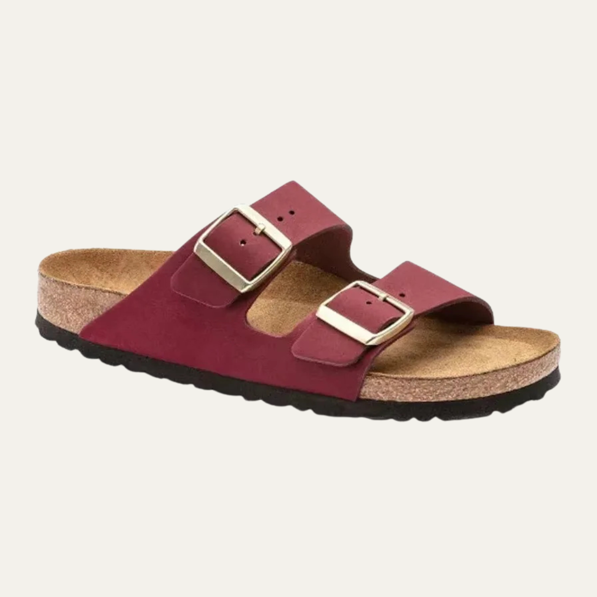 The Chianti Men's Casual Leather Slippers with Adjustable Buckles