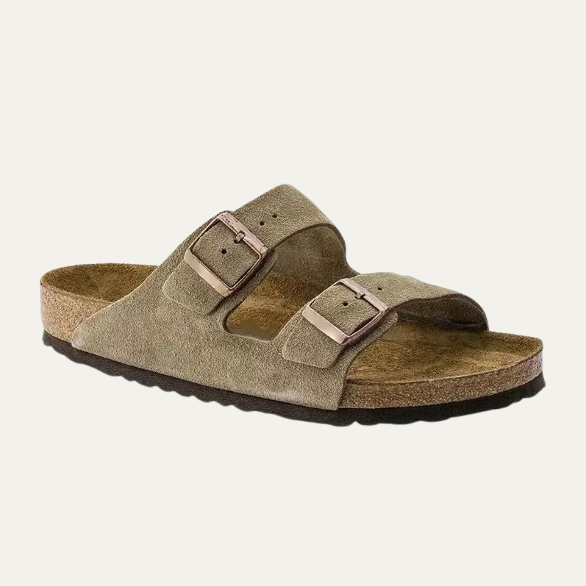 The Chianti Men's Casual Leather Slippers with Adjustable Buckles