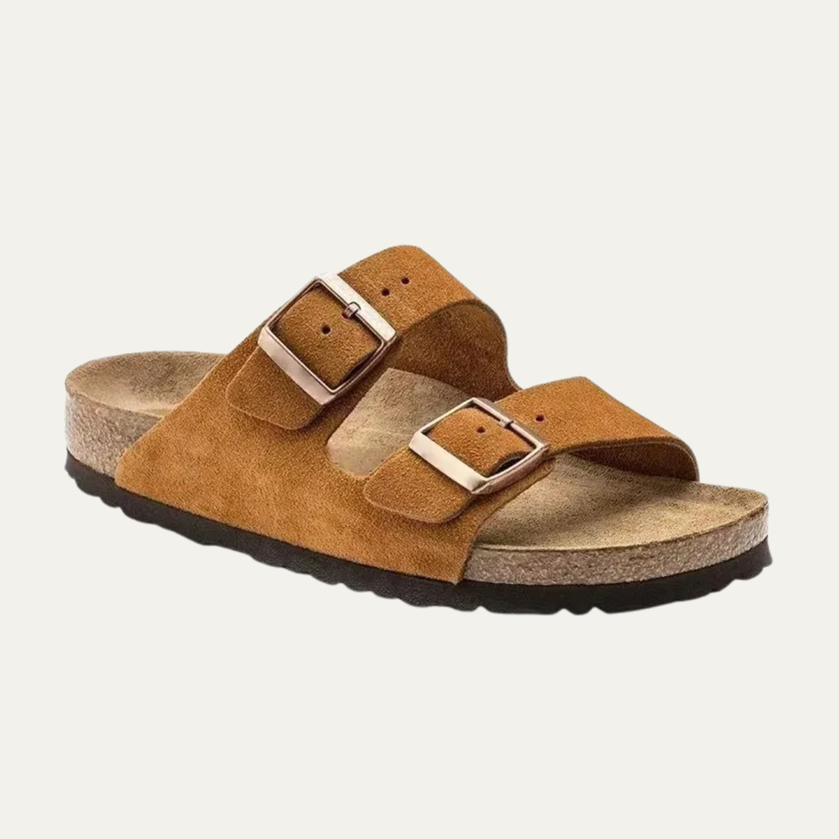 The Chianti Men's Casual Leather Slippers with Adjustable Buckles