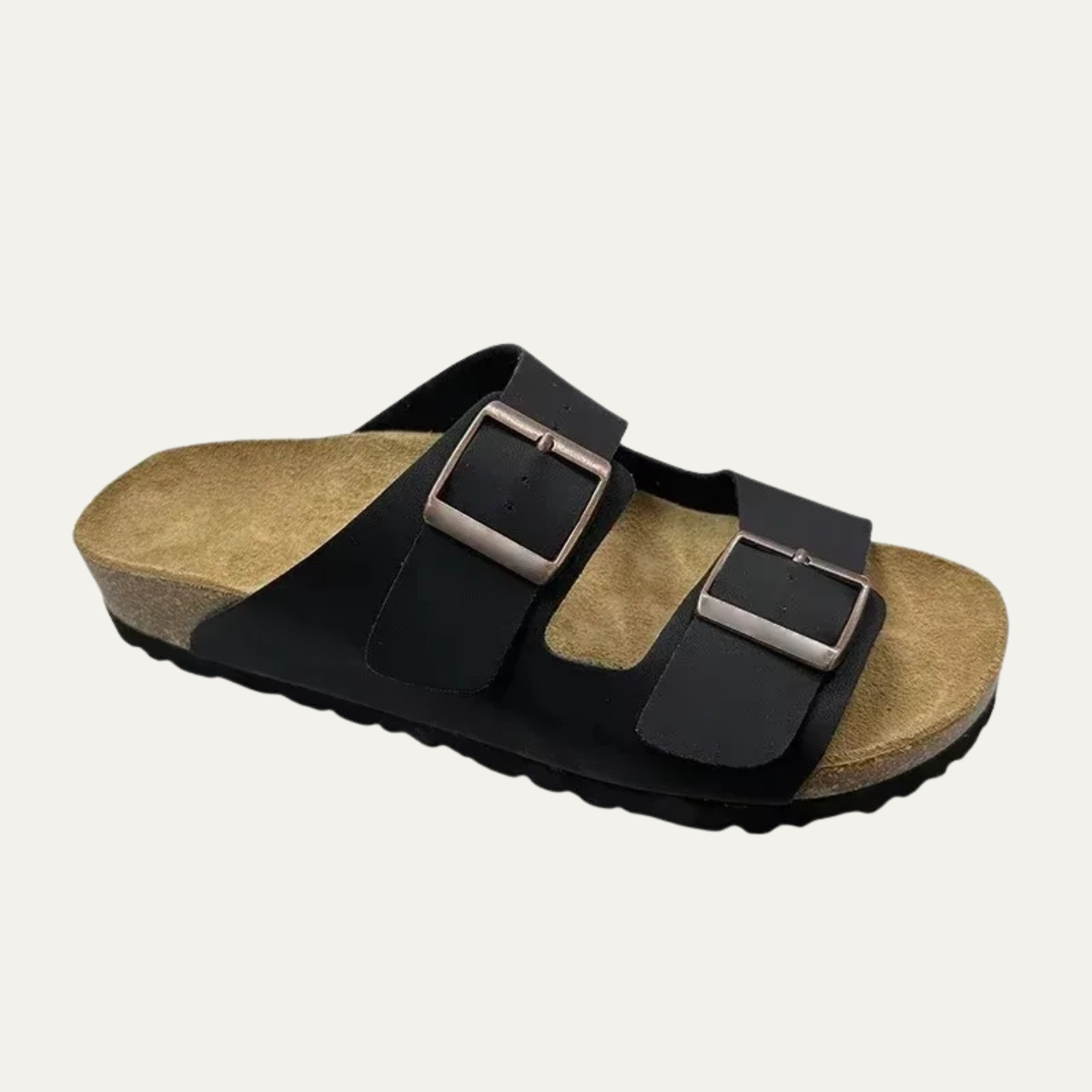The Portofino Men's Elegant Leather Slippers with Adjustable Buckles