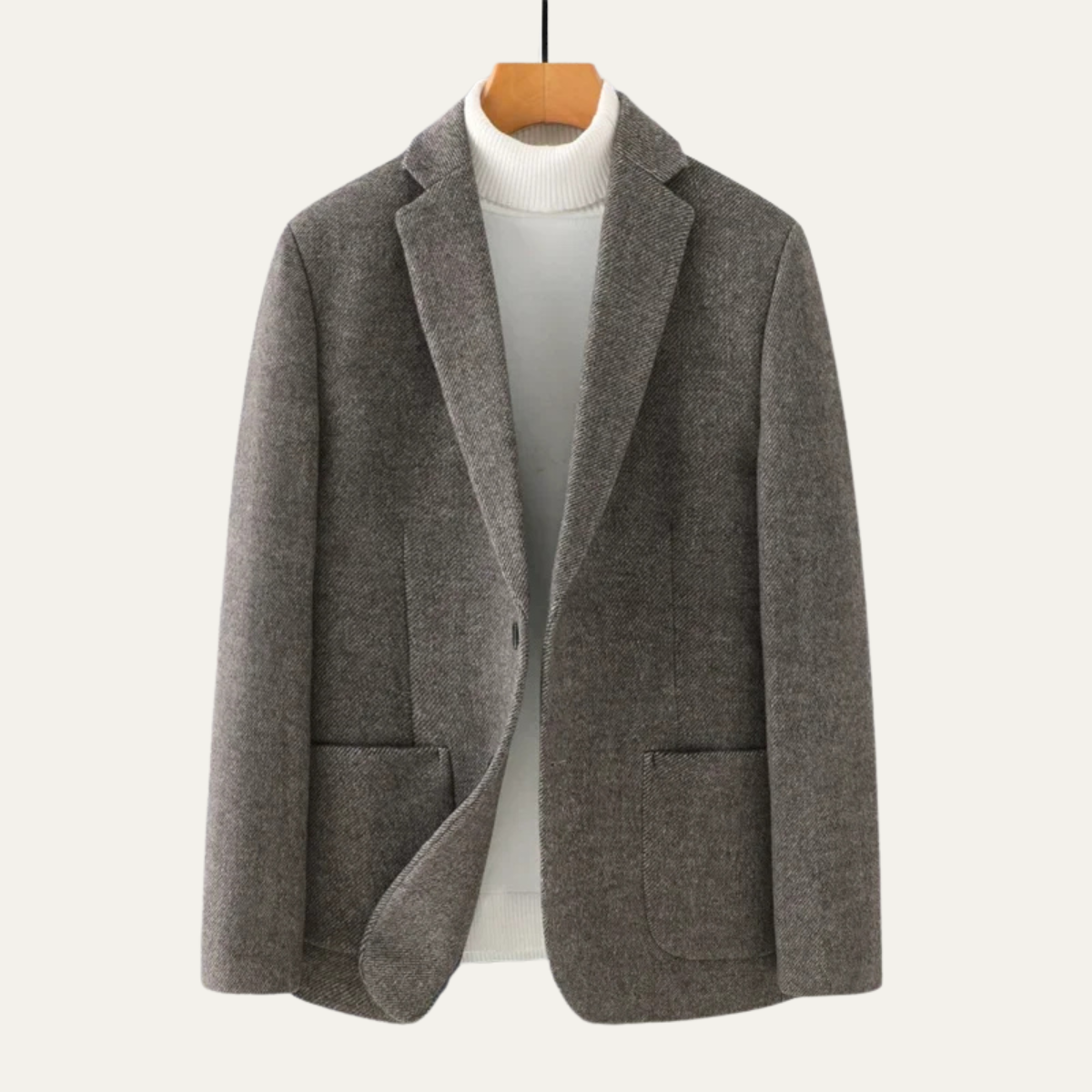 The Essex Men’s Wool Blend Single Breasted Business Casual Work Blazer