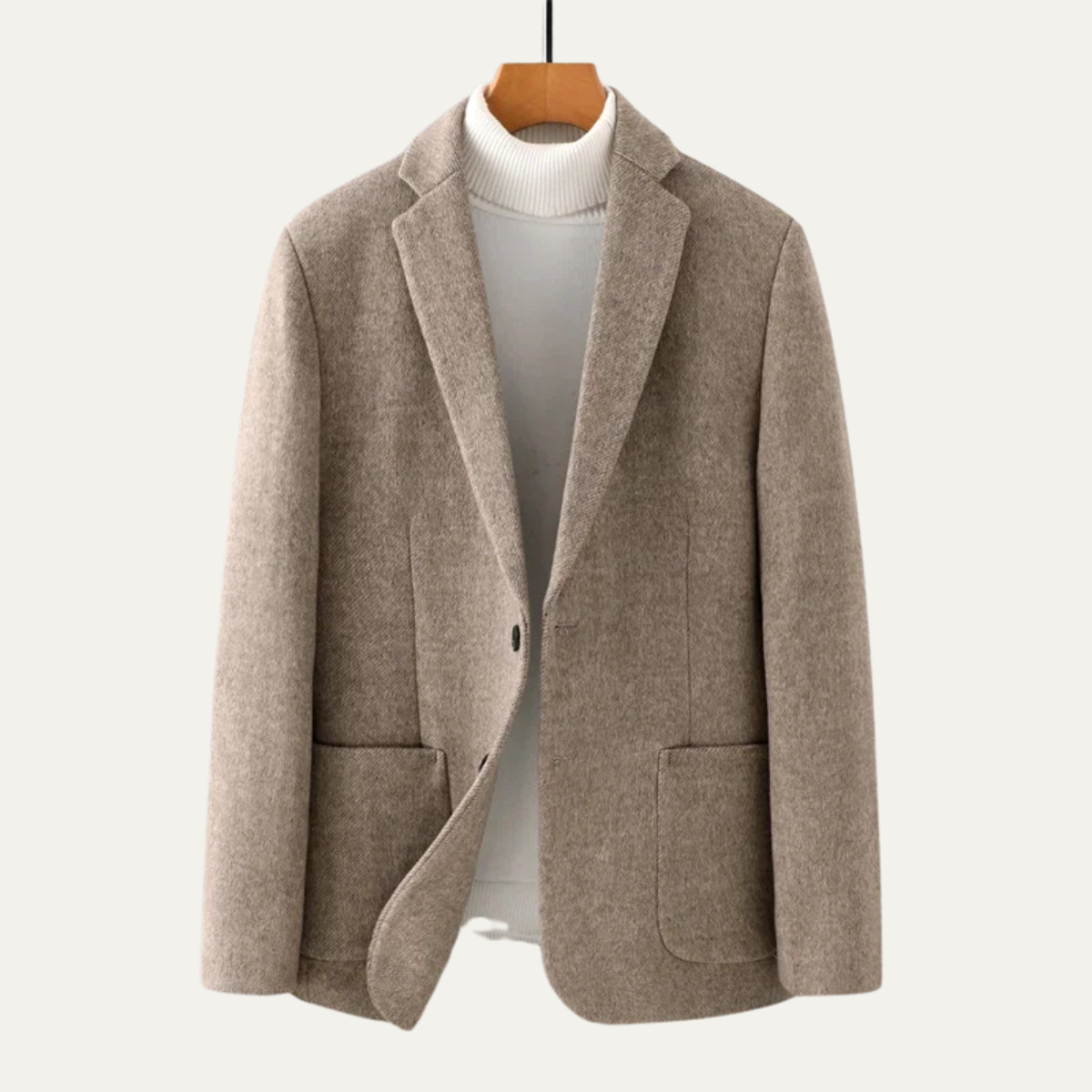 The Essex Men’s Wool Blend Single Breasted Business Casual Work Blazer