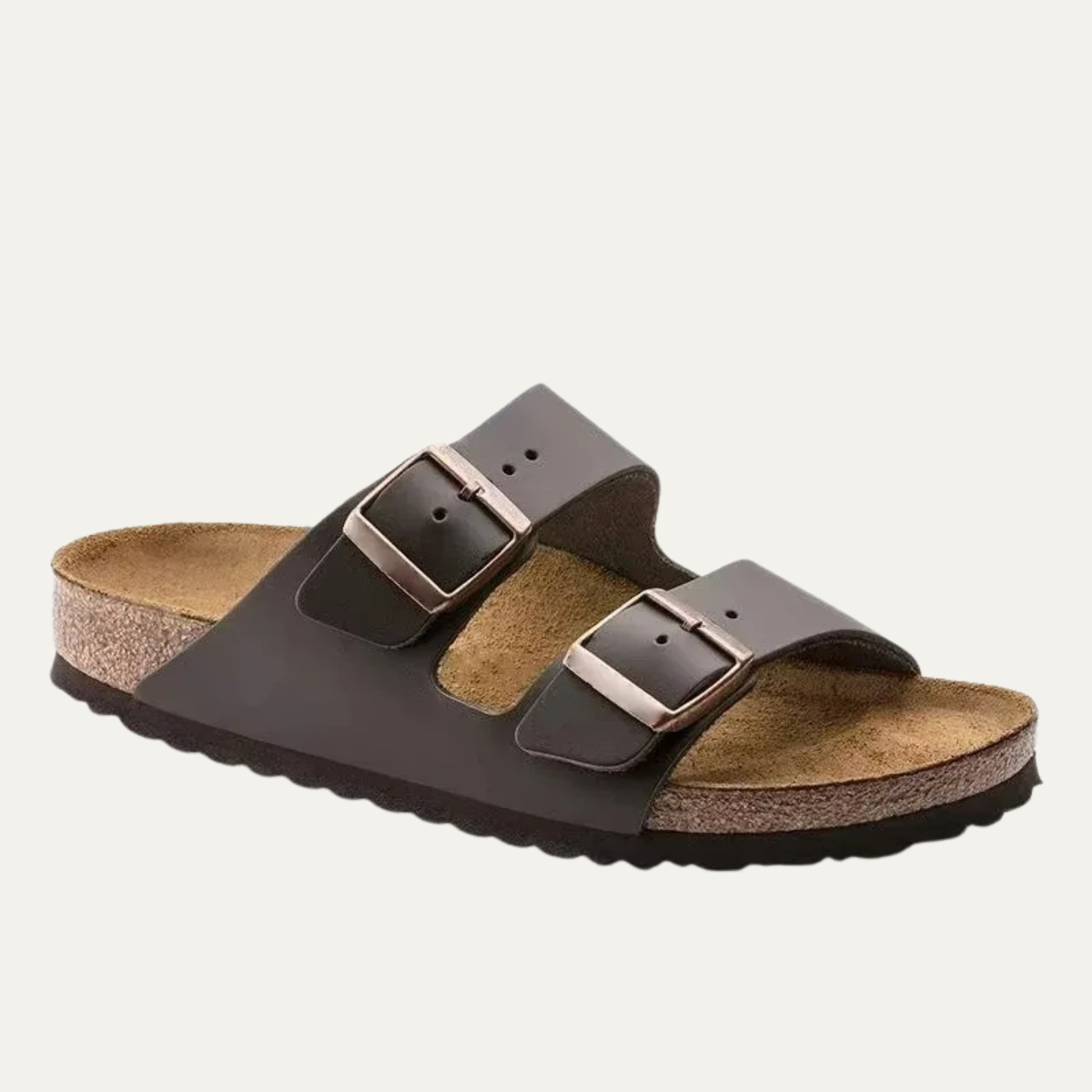 The Monterosso Men's Soft Sole Leather Slippers with Adjustable Buckles