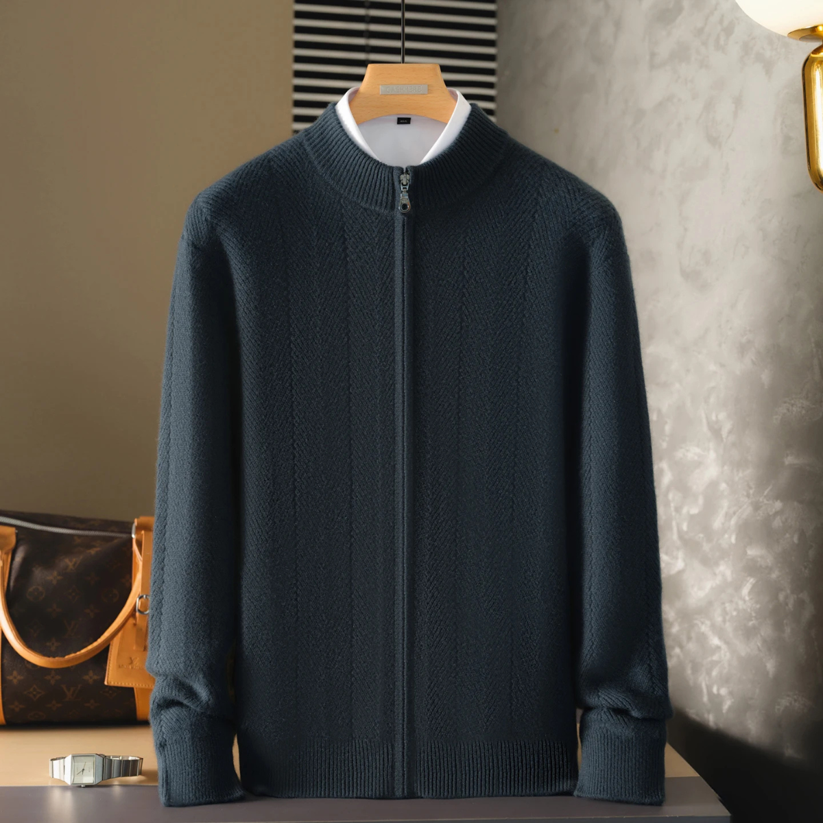 The Highmoor Men's Cashmere Wool Knit Sweater