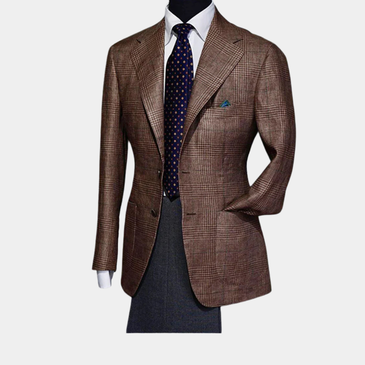 The Hartford Men’s Cotton Half Zip Ribbed Knit Blazer with Stand Collar
