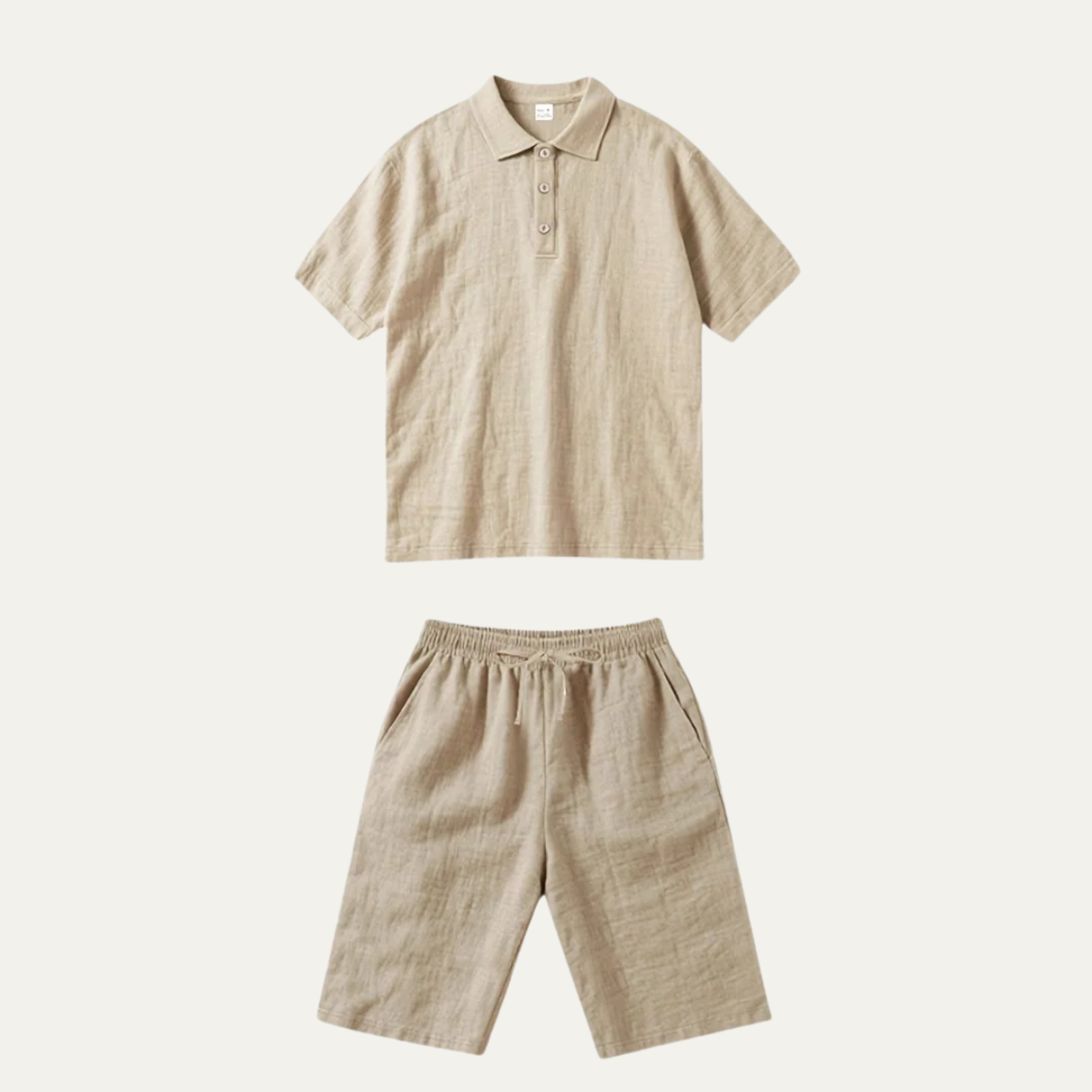 The Brescia Men’s Smart Casual Co Ord Set - Shirt & Shorts Outfit