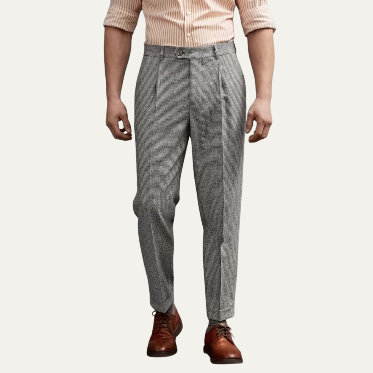 The Dunsborough Men’s Business Tailored Pleated Dress Pants