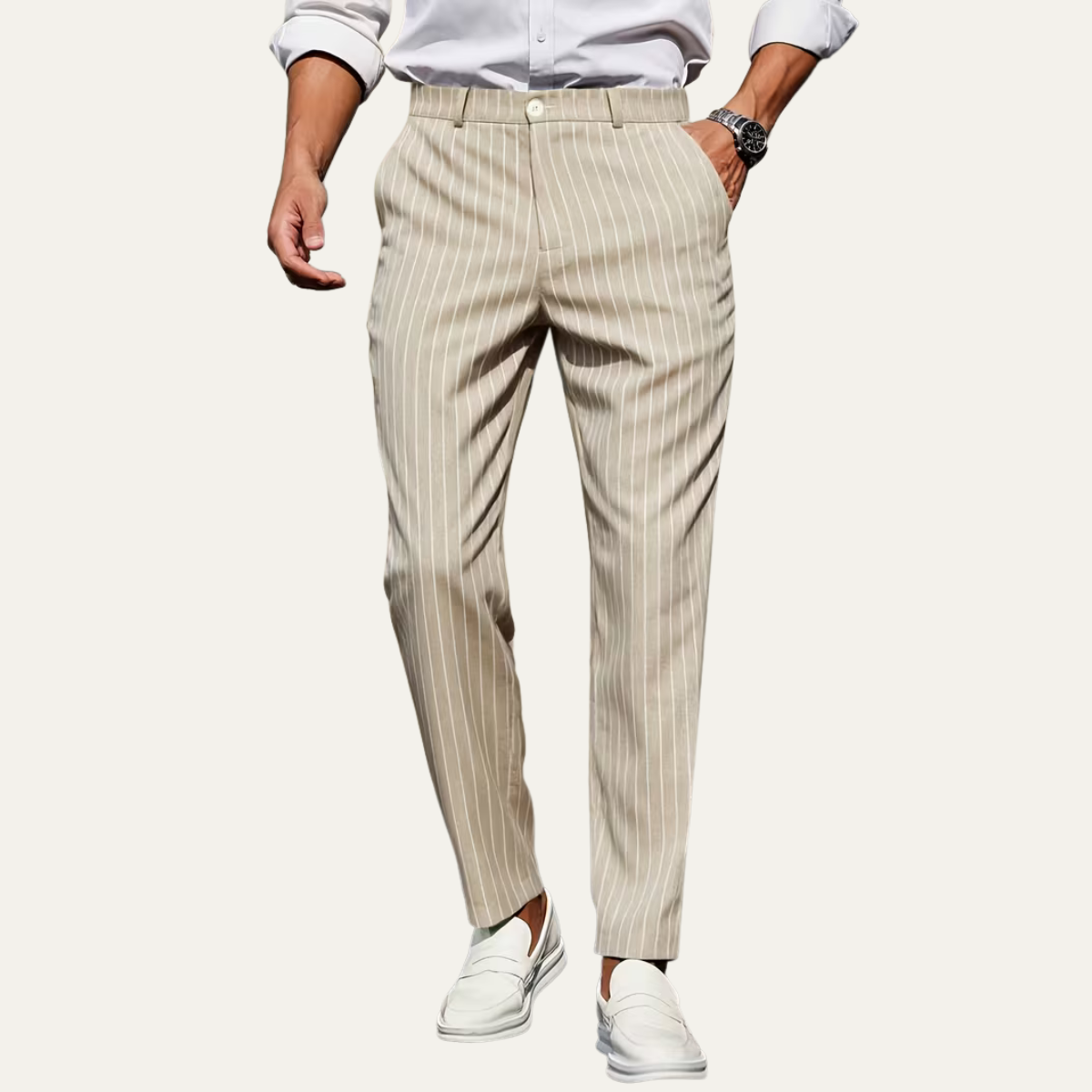 The Coolangatta Men’s Vertical Stripe Tailored Smart Dress Pants
