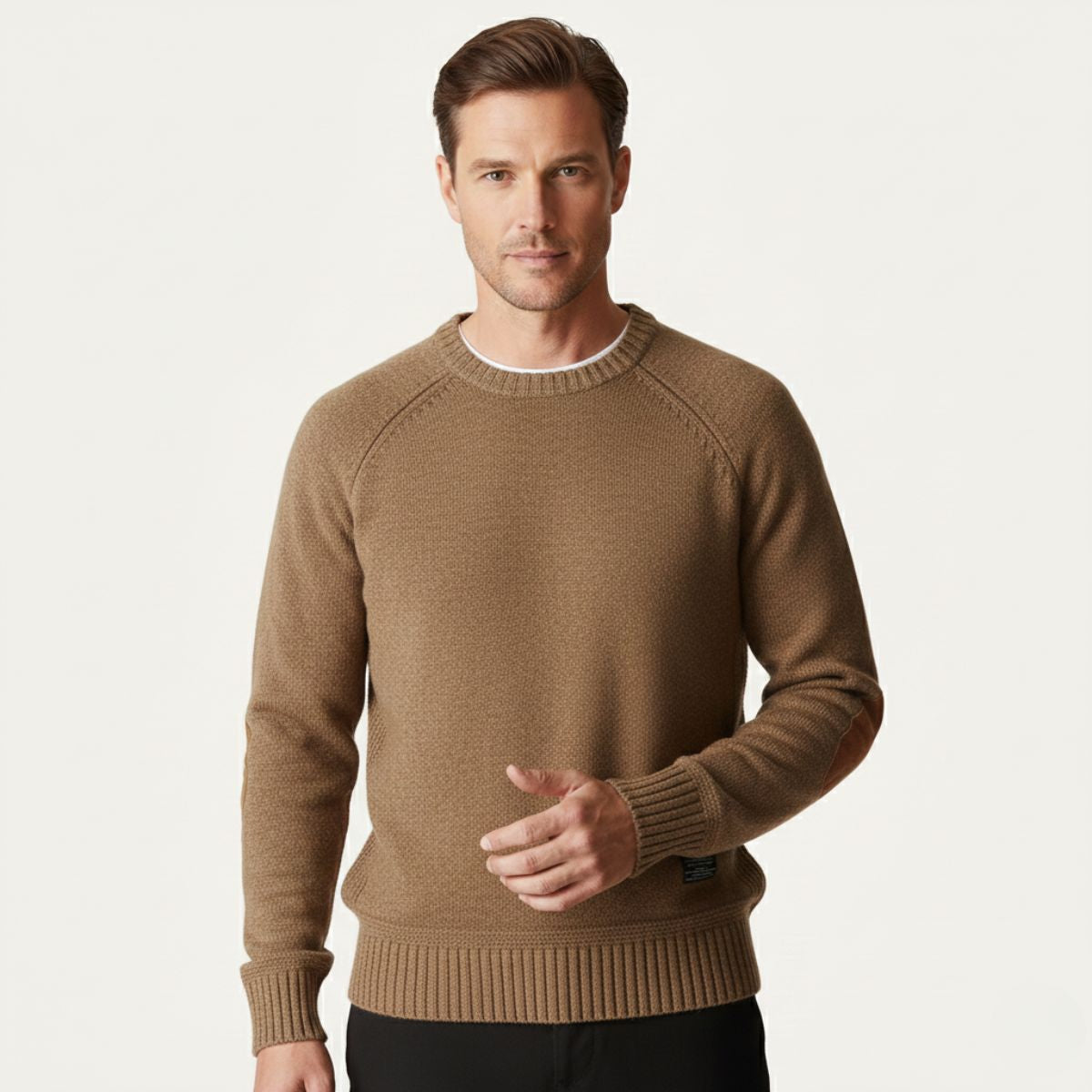 The Briarwood Men’s Oversized Knit Sweaters with Elbow Patches
