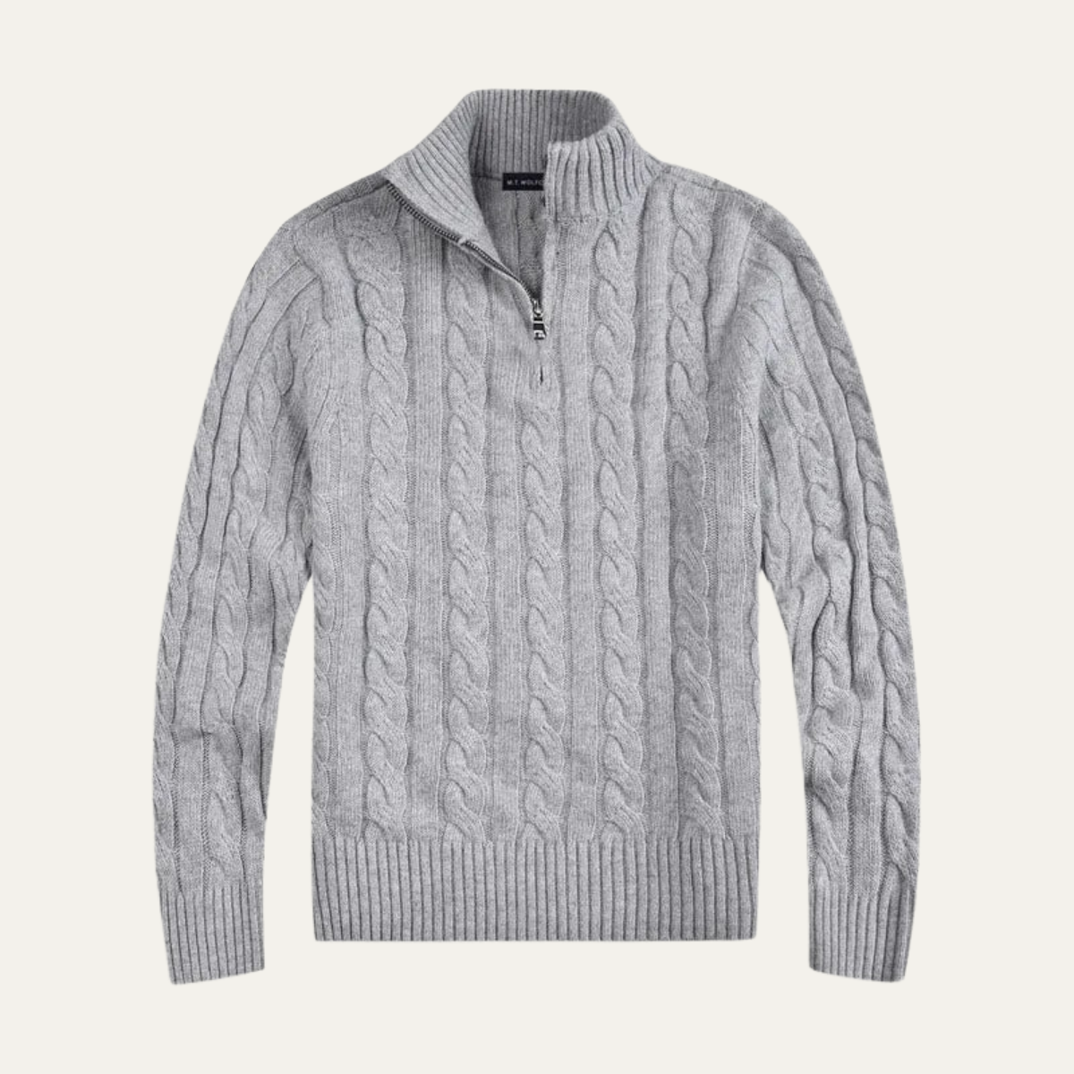 The Genève Old Money Half Zip Sweater for Men 100% Merino Wool