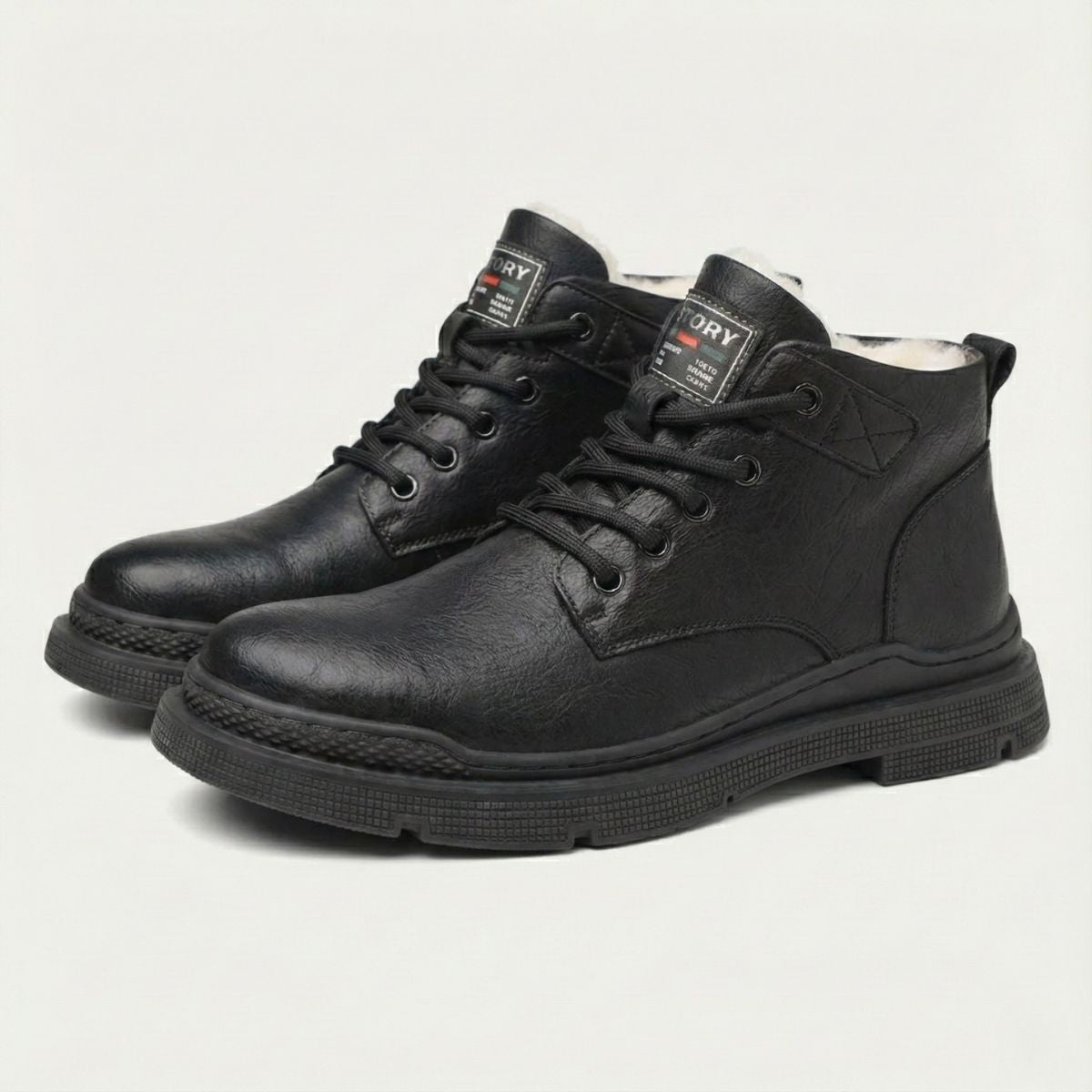 Men’s Classic Lace Up Leather Ankle Snow Boots
