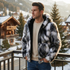 Men’s Elegant Soft Fur Hooded Winter Jacket