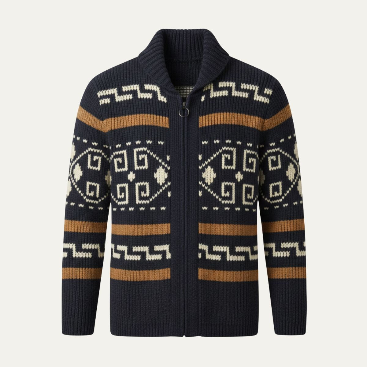 Men’s Vintage Thick Winter Shawl Collar Knit Cardigan