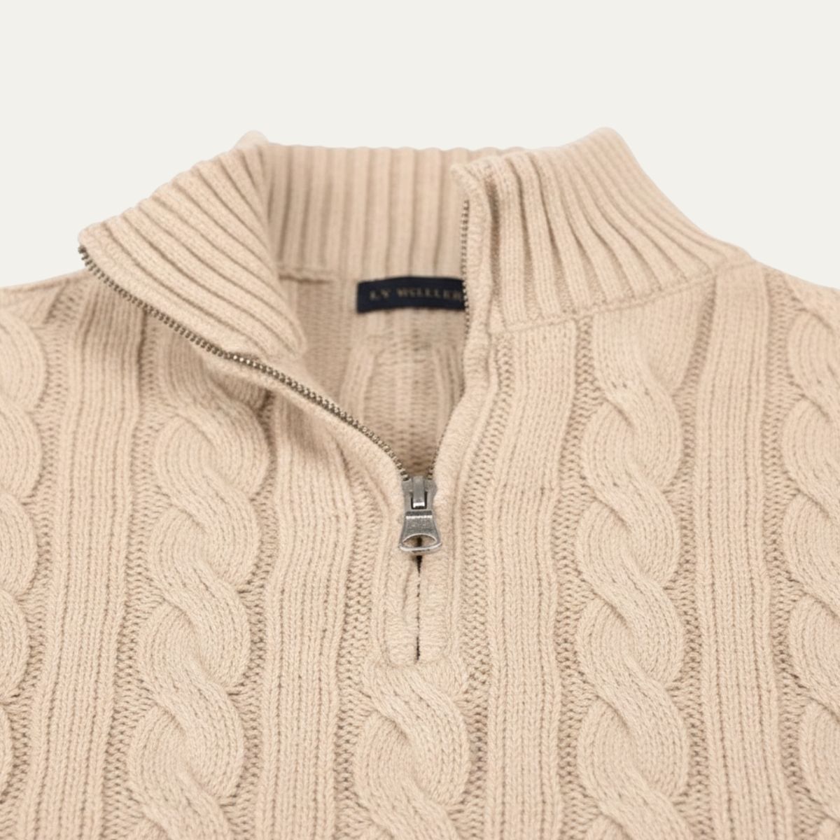 The Genève Old Money Half Zip Sweater for Men 100% Merino Wool