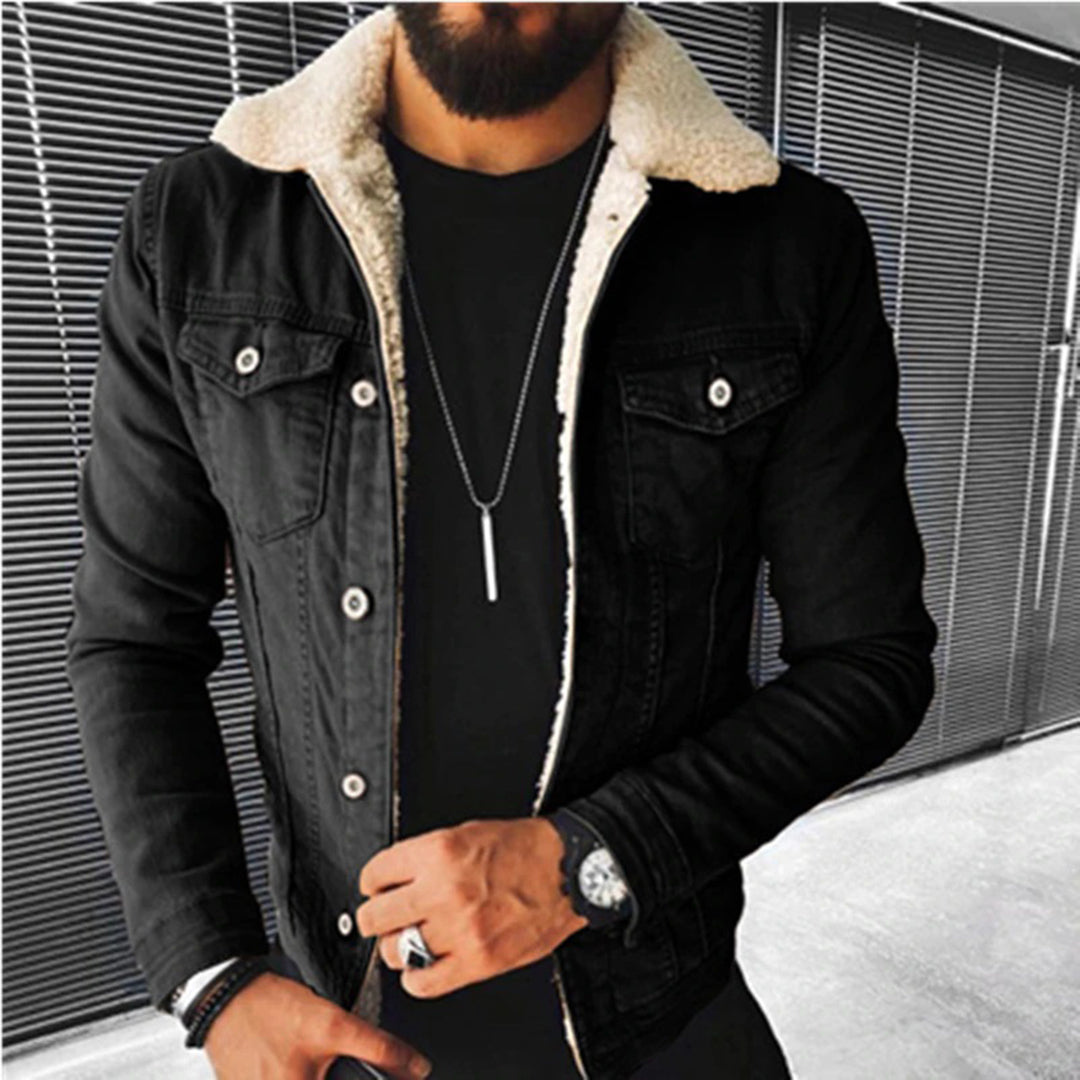 Men's Shearling Denim Jacket | Casual