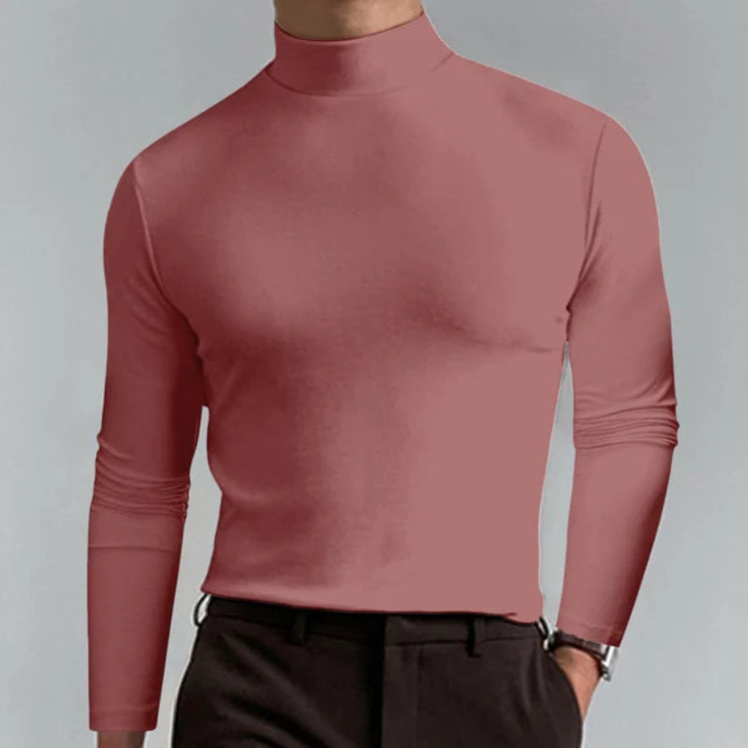 Men's Solid Turtleneck Sweater | Relaxed