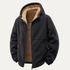 Men’s Warm Soft Shell Fleece Zip Up Hooded Jacket