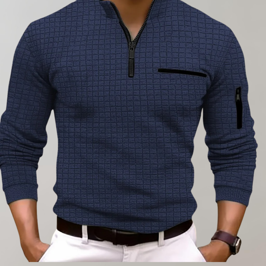 Men's Zipper Neck Sweater | Casual
