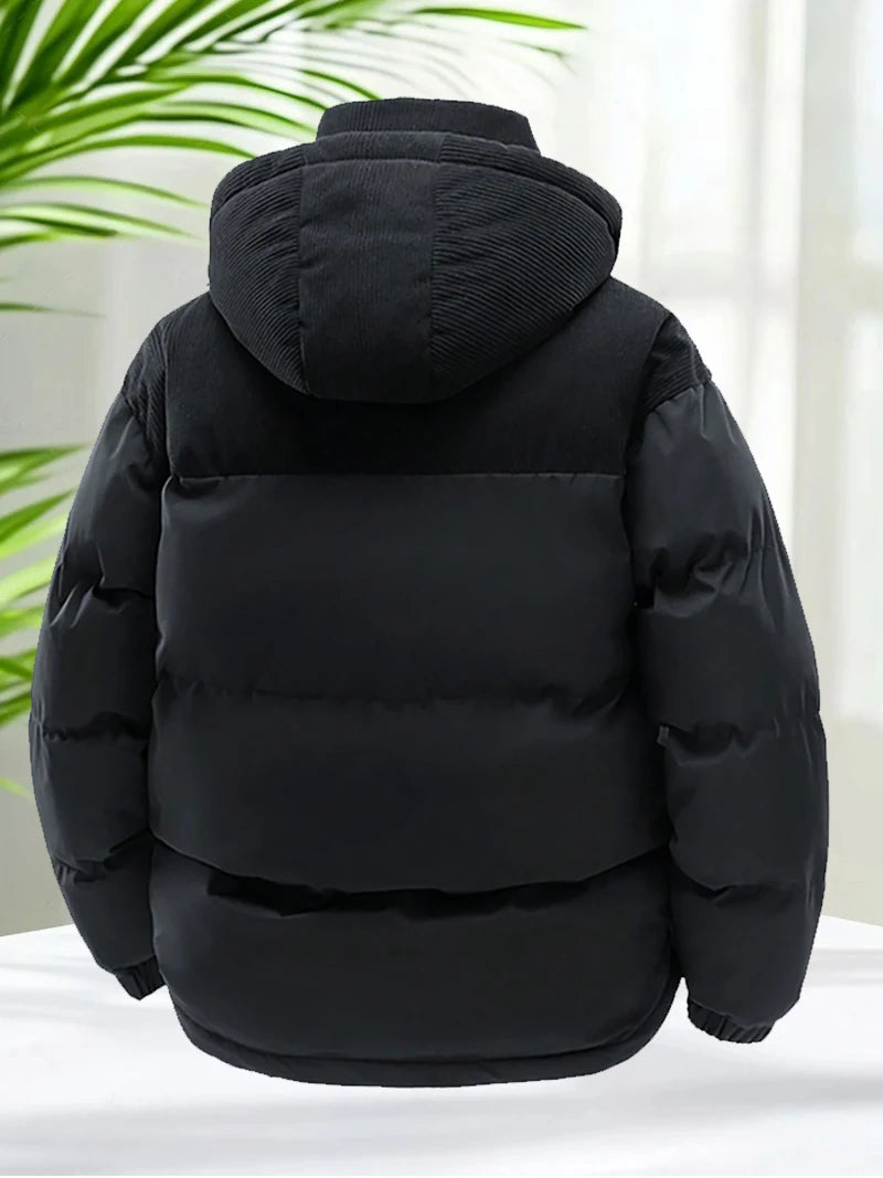 Men's Heavy Puffer Coat – Hooded Insulated