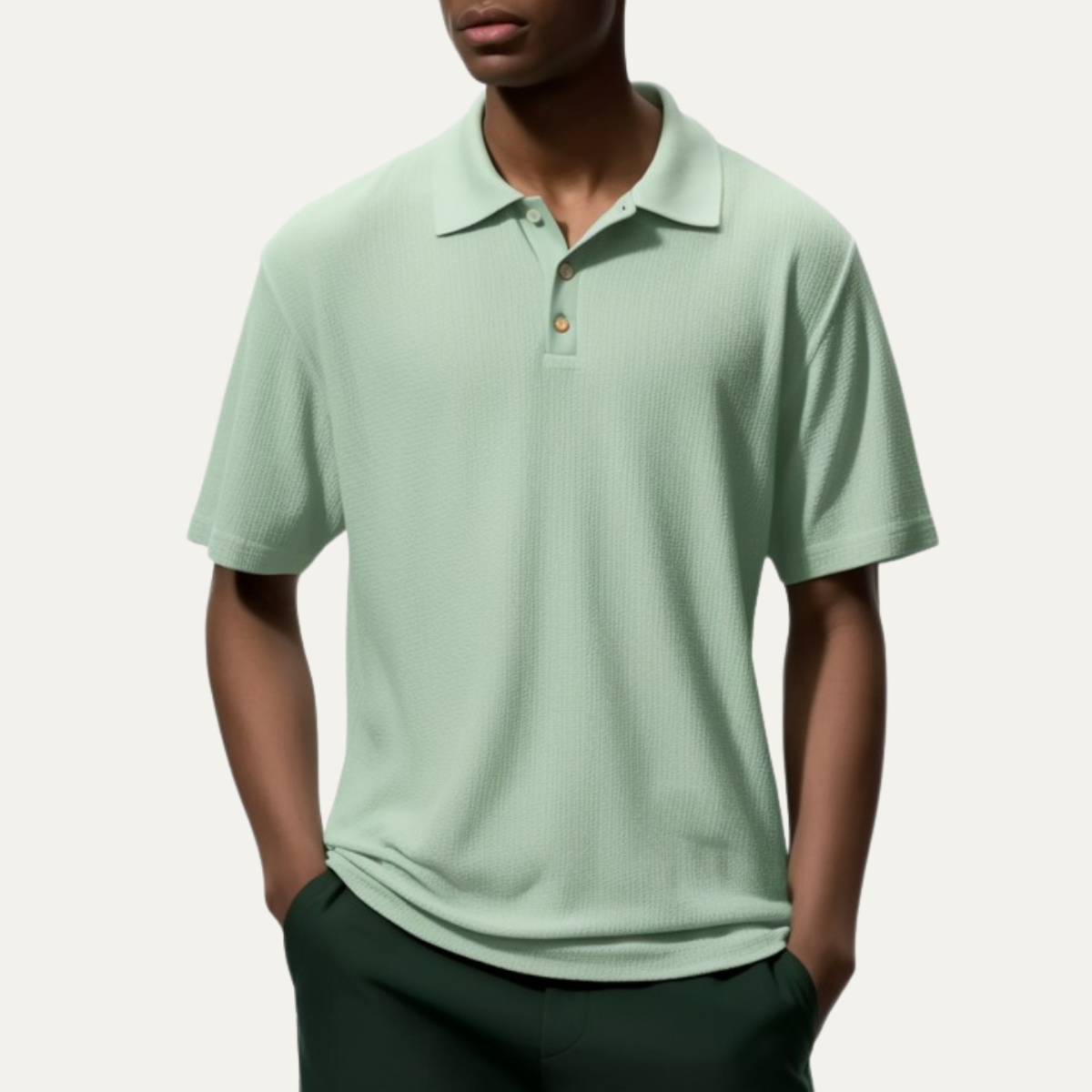 The Portsea Men’s Contrast Collar Casual Short Sleeve Polo Shirt