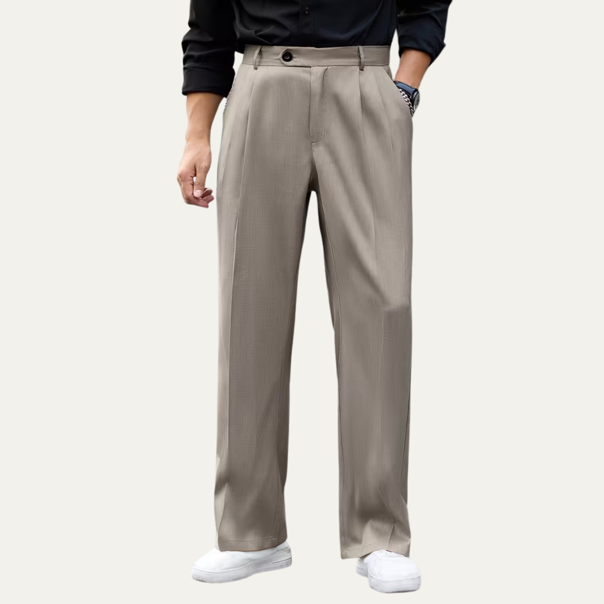 The Cottesloe Men’s Gurkha Wide Leg Pleated Smart Casual Dress Pants