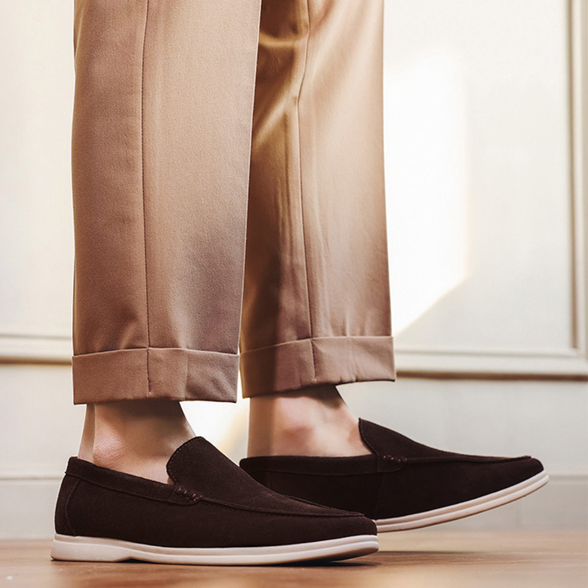The Lorne Men’s Lightweight Casual Suede Slip On Loafers