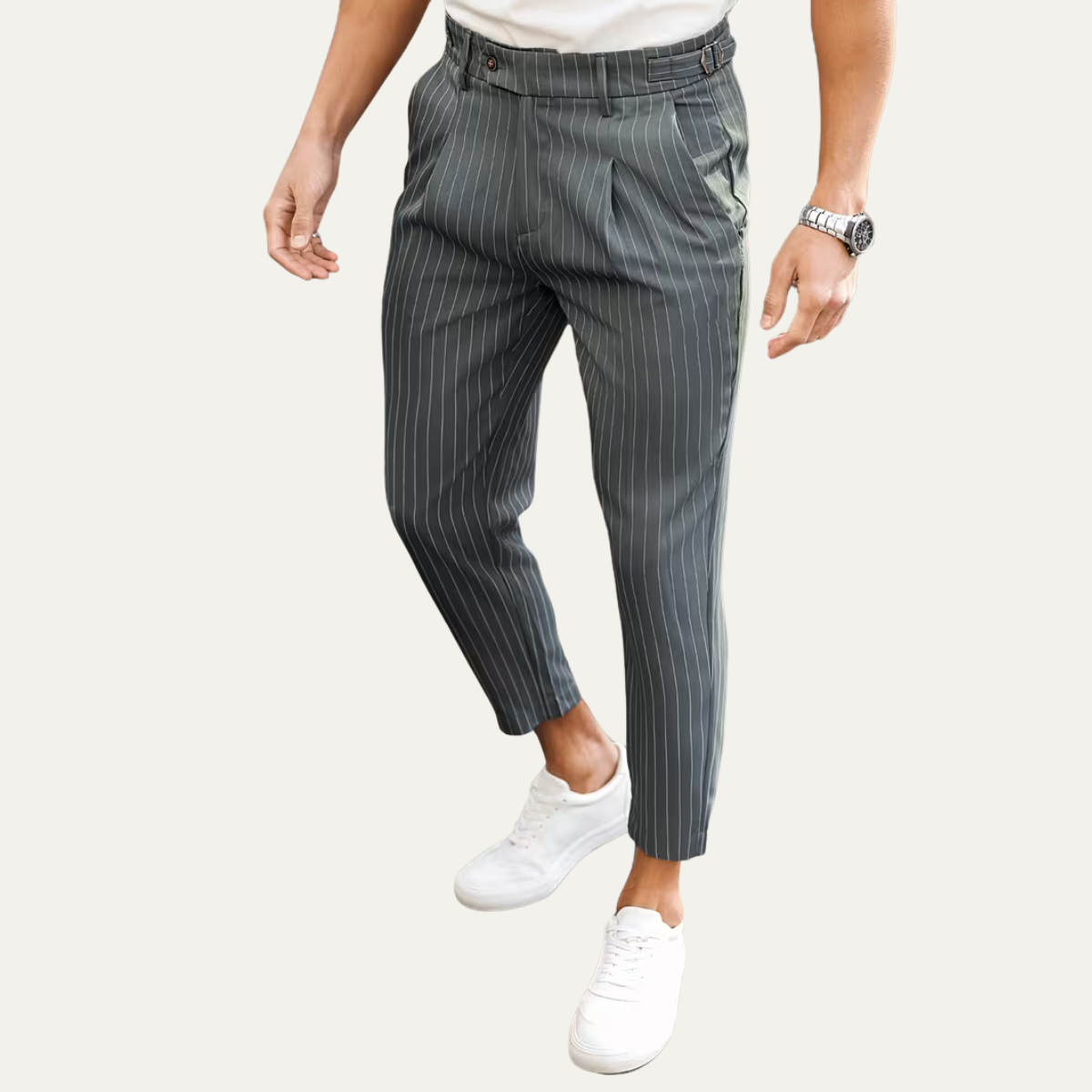 The Cullen Bay Men’s  Slim Fit  Pinstripe Pleated Dress Pants