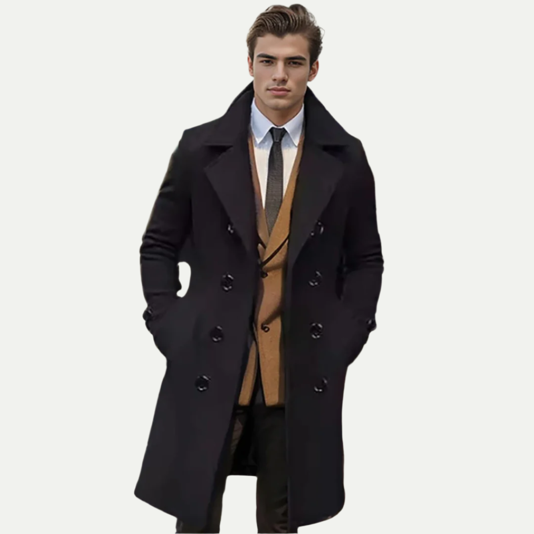 Premium Merino Wool Long Trench Coat