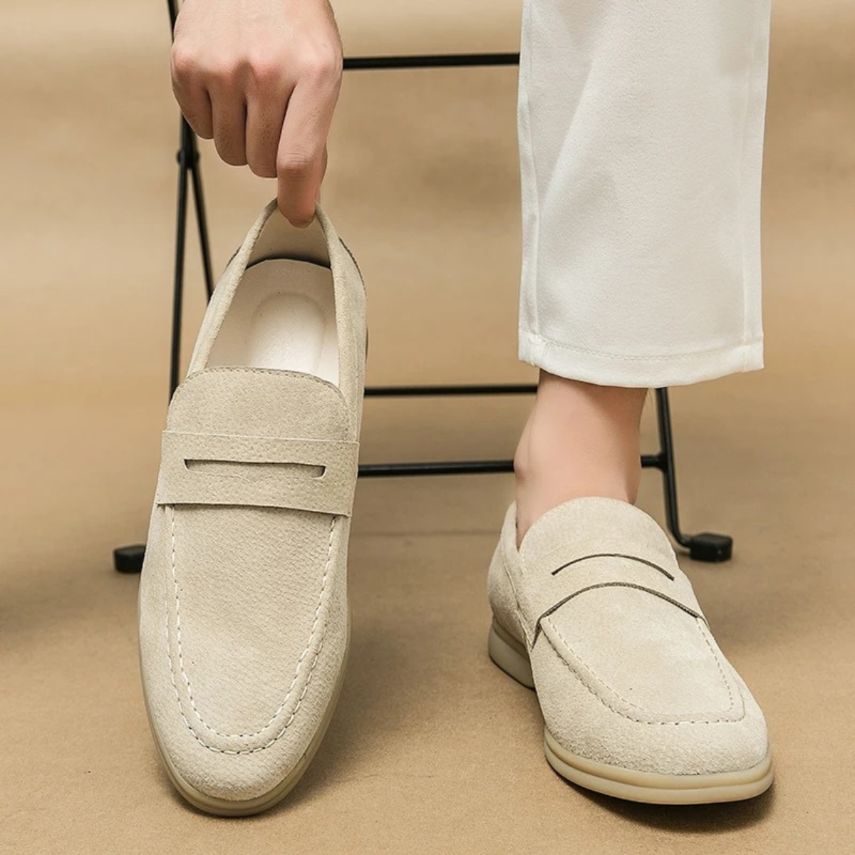 The Torquay Men’s Lightweight Casual Suede Slip On Loafers