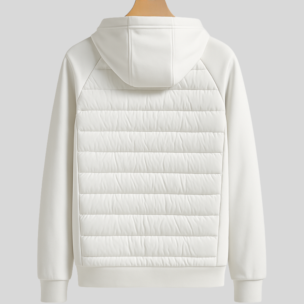 Men's Quilted Puffer Hoodie Jacket | Zipped