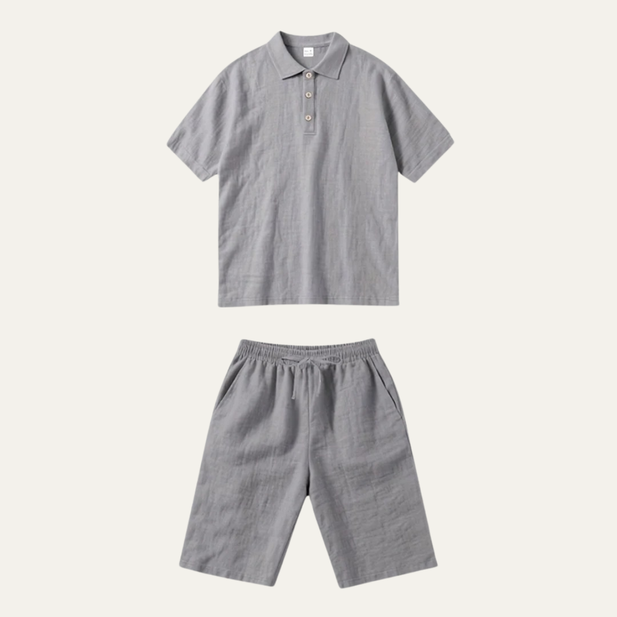 The Brescia Men’s Smart Casual Co Ord Set - Shirt & Shorts Outfit